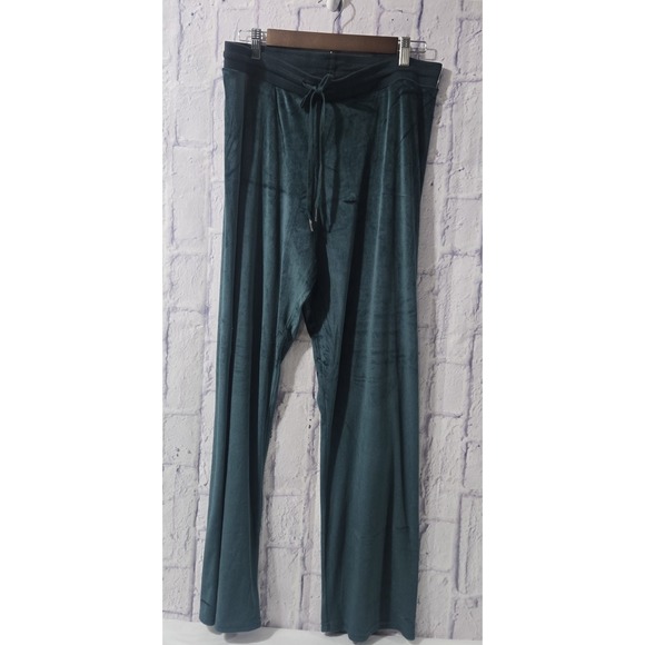 NWT Juicy Couture Sleepwear Set Womens Large Green Velour Rhinestone - Picture 3 of 5